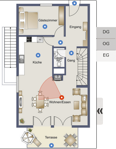 Grundriss einer virtuellen Tour